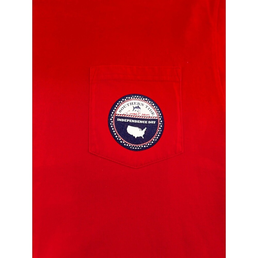 Southern Tide Men's Size Large Red "Original Skipjack" Short Sleeve Graphic Tee - Picture 3 of 8